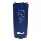 【美國 CamelBak】海洋質感生活-600ml不鏽鋼保溫瓶(保冰) 海軍藍-鯨魚