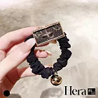 【Hera 赫拉】名牌皮質感造型大腸圈 HRG25 黑色