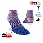 injinji 女 Trail野跑避震吸排五趾短襪 M-L 蘭花