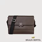 【BRAUN BUFFEL 德國小金牛】台灣總代理 巴雷特 橫式斜背包-咖啡色/BF546-61-GCO