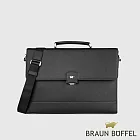 【BRAUN BUFFEL 德國小金牛】台灣總代理 巴雷特 公事包-黑色/BF546-65-BK