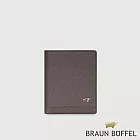 【BRAUN BUFFEL 德國小金牛】台灣總代理 巴雷特 6卡名片夾-咖啡色/BF546-306-GCO