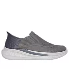 Skechers Slade [210887GRY] 男 休閒鞋 健走 速穿 透氣 包覆 舒適 灰