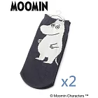 【日本MOOMIN】嚕嚕米系列 MOOMIN 嚕嚕米軟萌造型襪 大嚕嚕深灰藍色 兩入優惠組