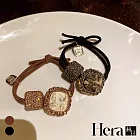 【Hera 赫拉】簡單時尚氣質水鑽髮2入組 H113091205 咖啡色+黑色