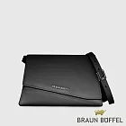 【BRAUN BUFFEL 德國小金牛】台灣總代理 阿格瑪 斜背包-黑色/BF826-12-BK