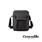 【Crocodile】鱷魚皮件 直式側背包 男女適用 中性小包-X-Lite 5.0系列-0104-11103-黑藍兩色 黑色