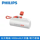 PHILIPS 飛利浦 4900mAh 口袋行動電源 Lightning款 DLP2550 白