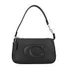 COACH NOLITA19 立體大C LOGO 皮革手拿/麻將包 - 黑