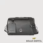 【BRAUN BUFFEL 德國小金牛】台灣總代理 斯萊特 波士頓斜背包-黑色/BF552-36-BK