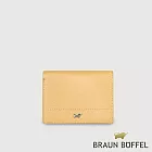 【BRAUN BUFFEL 德國小金牛】台灣總代理 依雅娜 名片夾-淺棕色/BF853-141-CR