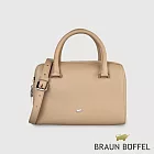 【BRAUN BUFFEL 德國小金牛】台灣總代理 依雅娜 大波士頓包-奶茶棕/BF853-36-SVM