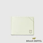 【BRAUN BUFFEL 德國小金牛】台灣總代理 斯萊特 12卡中間翻透明窗短夾-淺灰色/BF552-317-SGY