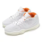 Nike 籃球鞋 Air Zoom G.T. Hustle 2 EP 男鞋 白 橘 膠底 復古 氣墊 運動鞋 DJ9404-104