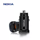 【Nokia 諾基亞】PD+QC 38W 2孔輸出 Type-C+Type-A液晶顯示快充車充 (P6101N)