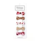 英國Ribbies 糖果蝴蝶結5入組-小圓點