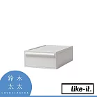 【LIKE-IT】可堆疊抽屜式收納箱 S 共2色 - 灰白 | 鈴木太太公司貨