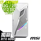 MSI MAG Infinite S3 (i7-14700F/32G/2TB+512G SSD/RTX4060-8G/W11P)