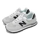 New Balance 休閒鞋 574 男鞋 灰 黑 麂皮 網布 緩衝 經典 NB ML574DMG-D