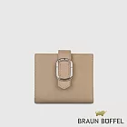 【BRAUN BUFFEL 德國小金牛】台灣總代理 瑟魯爾-A 6卡兩折短夾-奶茶棕/BF845-404-SVM