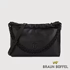 【BRAUN BUFFEL 德國小金牛】台灣總代理 艾拉 大肩包-黑色/BF844-52-BK