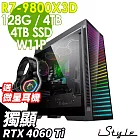 iStyle A800T AMD雙塔散電競 (R7-9800X3D/X870/128G/4TB+4TB SSD/RTX4060Ti-16G/1000W/W11P)