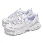 Skechers 休閒鞋 D Lites 女鞋 白 紫 厚底 拼接 緩衝 老爹鞋 896180WLV