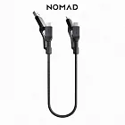 美國NOMAD Universal 3合1 充電傳輸線 V2 -0.3m | USB-C 黑色