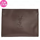 YSL logo三角形大化妝包咖(公司貨)