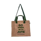 與麻同行Go Green With Jute 兩用潮麻包 雙手把 黃麻 天然色