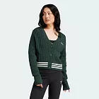 ADIDAS CARDIGAN 女針織開衫外套-IX1046 XS 綠色