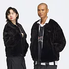 ADIDAS N FUR JKT U 男女刷毛外套-JD3776 L 黑色