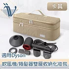 Viita 率性絎縫 適用Dyson吹風機/捲髮器配件雙層收納化妝包 卡其