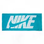 Nike Jacquard [IF0600-322] 毛巾 運動 登山 居家 80x35cm LOGO 藍綠