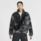 NIKE AS W NSW JKT FAUX FUR AOP GCEL 女 刷毛外套-HQ4871010 L 黑色