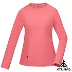 【ATUNAS 歐都納】女款POLARTEC POWER DRY吸濕排汗透氣快乾長袖T恤A1TSGZ02W- S 珊瑚粉