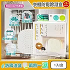 (2盒超值組)日本COGIT科吉特-Power BIO衣櫃貼掛2用長效消臭防霉除濕盒1入/盒 (矽藻土吸濕片,防潮去味乾燥劑,更衣室空氣清新,密閉式櫥櫃防悶臭霉味)