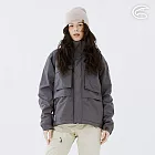 ADISI 女單件式防水防風透氣保暖外套(可拆帽) AJ2421052 (S-2XL)｜刷毛 防潑水 防水外套 S 深灰