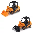 WISDOM 仿真磨輪動力車系列-玩具車組合(推土機+抓斗機)