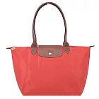 LONGCHAMP LE PLIAGE系列長把再生尼龍摺疊水餃包(大) 番茄紅