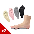 糊塗鞋匠 優質鞋材 D30 二合一鞋頭塞前掌墊 2雙 A03灰色