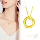 【TLH】黃金墜項鍊 純金999 莫比烏斯環 約重0.05錢±0.01  莫比烏斯環