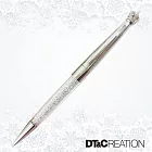 【DT&CREATION】晶瑩剔透國王水晶原子筆 - 銀 (附項鍊) 銀色
