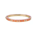 COACH CC Logo 琺瑯及水鑽不可調手環 (金色/橙色/粉色)