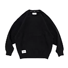 Wtaps Sign/Sweater/Cotton 大學T 淺灰/黑 251ATDT-CSM01 M 黑