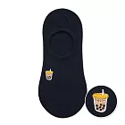【ONEDER 旺達棉品】韓系電繡套版襪 柔棉刺繡襪 台灣製棉襪女襪- 黑-珍奶 GK-AP101