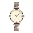 JULIUS 聚利時 交織の幸褔 米蘭錶帶腕錶 JA-1251(30X37mm) 銀X玫瑰金