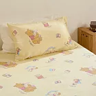 小熊維尼玩耍100%天絲單人床包枕套組
