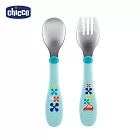 【Chicco】不鏽鋼幼兒叉匙組 帥氣男孩