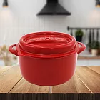 日本製鑄鐵鍋造型可微波保鮮盒-圓形-550ml-6入